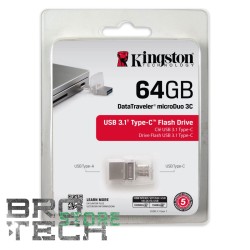 PEN DRIVE KINGSTON USB 3.2 + TYPE-C FLASH DRIVE 64GB