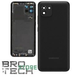 BACK COVER SAMSUNG A03 A035G BLACK SERVICE PACK