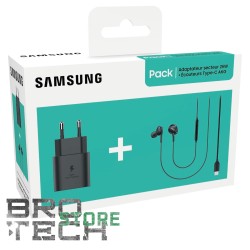 SAMSUNG PACK CARICABATTERIE ULTRA FAST TYPE-C 25W + AURICOLARE TYPE-C AKG