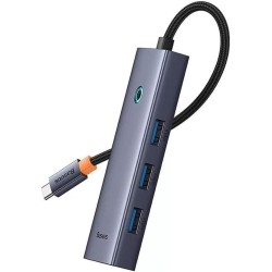 BASEUS ULTRAJOY SERIES 5-PORT HUB TYPE-C TO 3X USB3.0 + HDMI + UCB-C GRAY