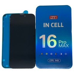 DISPLAY INCELL X IPHONE 16 PRO MAX ZY IC REMOVIBILE 120HZ front view with box and sticker
