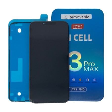 DISPLAY IPHONE 13 PRO MAX INCELL ZY LTPS FHD 120HZ front view with sticker and box